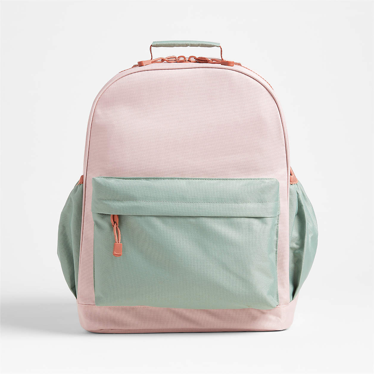 Colorblock Pink Personalized Large Kids School Backpack with 