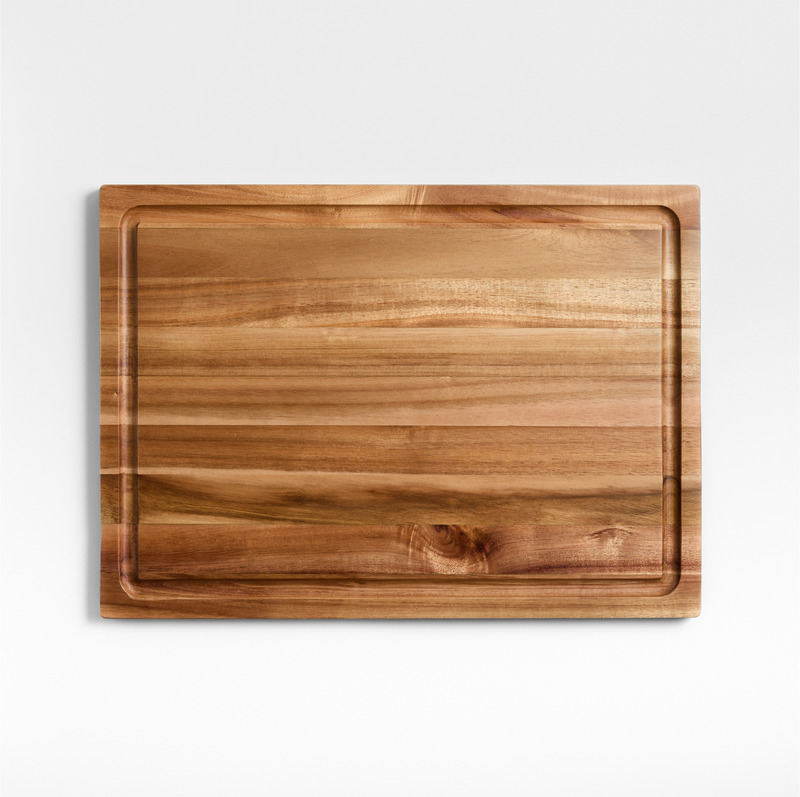 Personalized Crate & Barrel Acacia Wood Cutting Board 18"x13"x0.75"