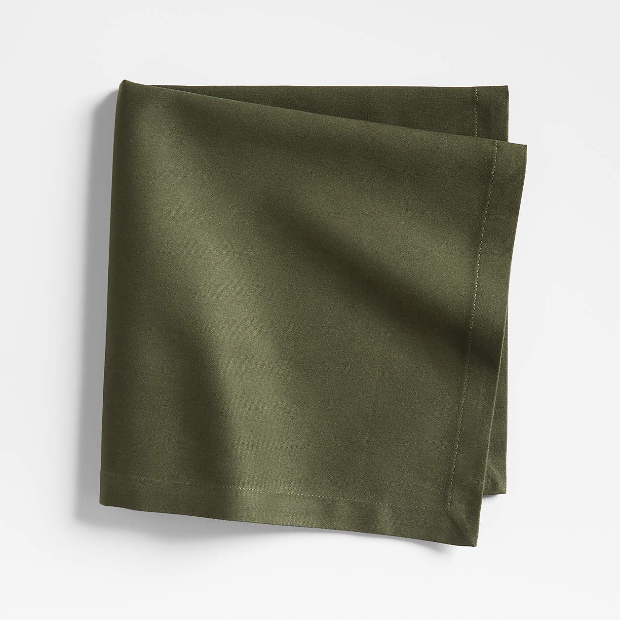 Personalized Aspen Burnt Green Organic Cotton Napkins, Set of 8
