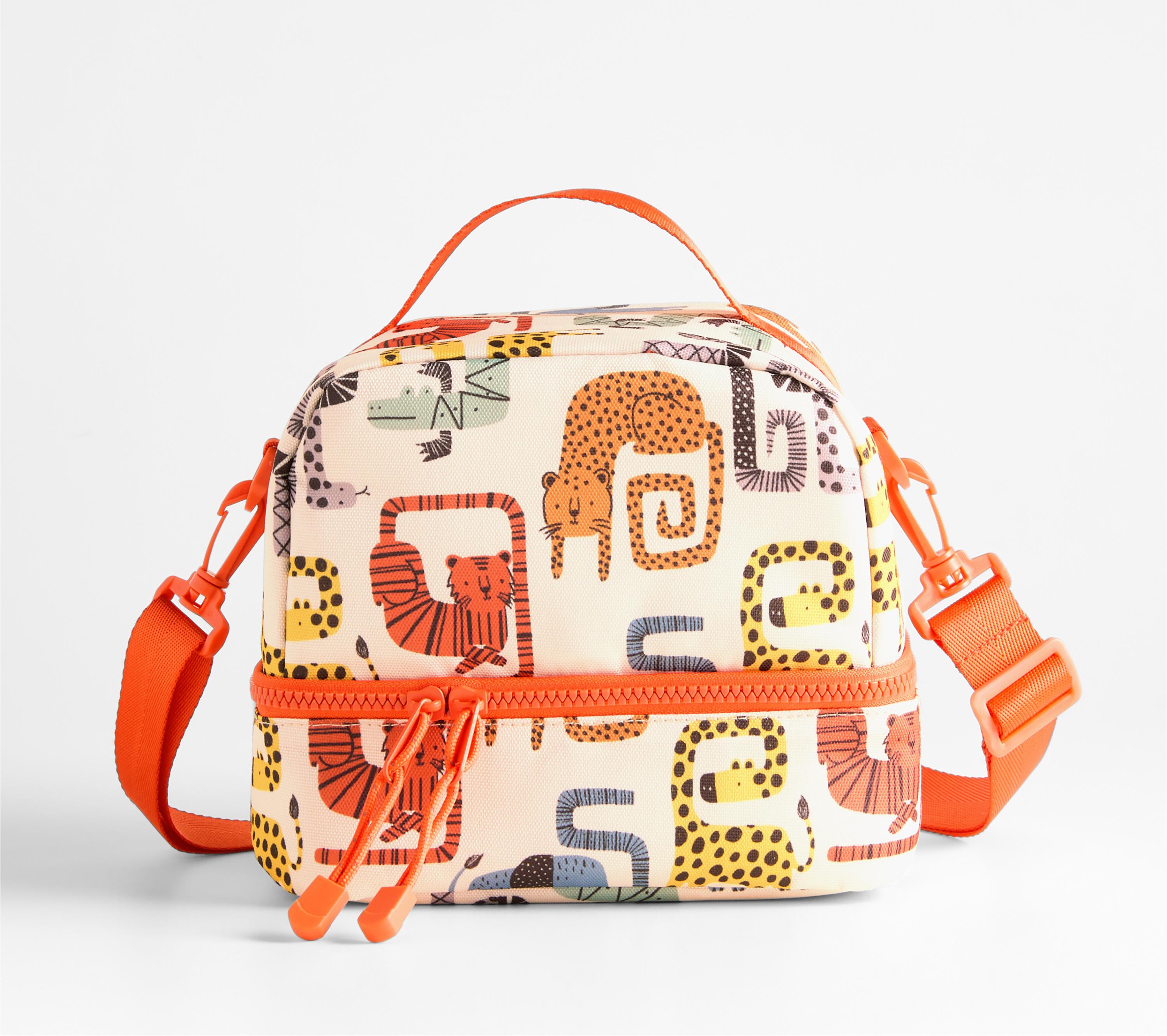 Dreamer Geo Jungle Dual Compartment Soft Insulated Kids Lunch Box